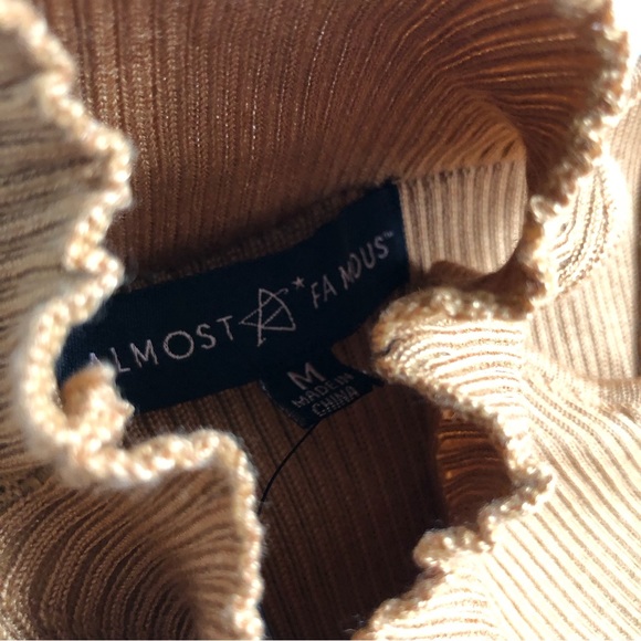 Junior's Almost Famous Funnel Neck Keyhole Midi Dress Size Medium - Picture 7 of 12